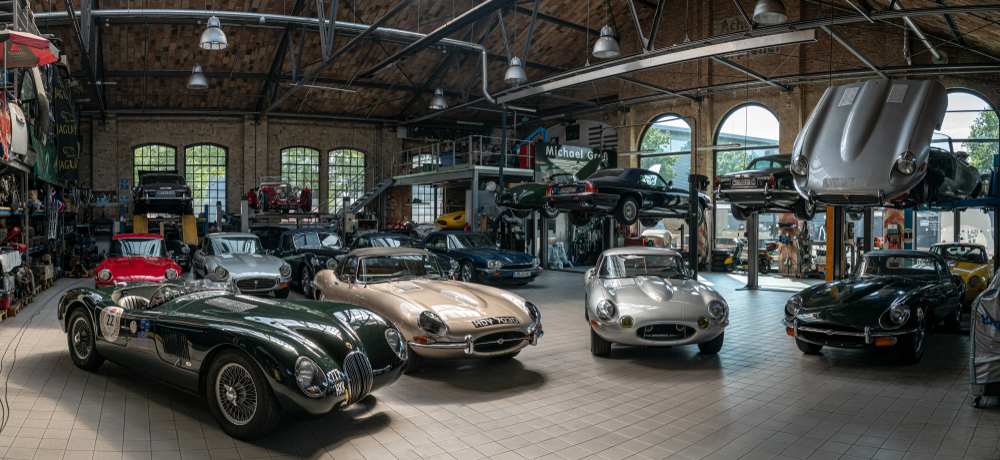 Classic-Jaguars-in-Workshop